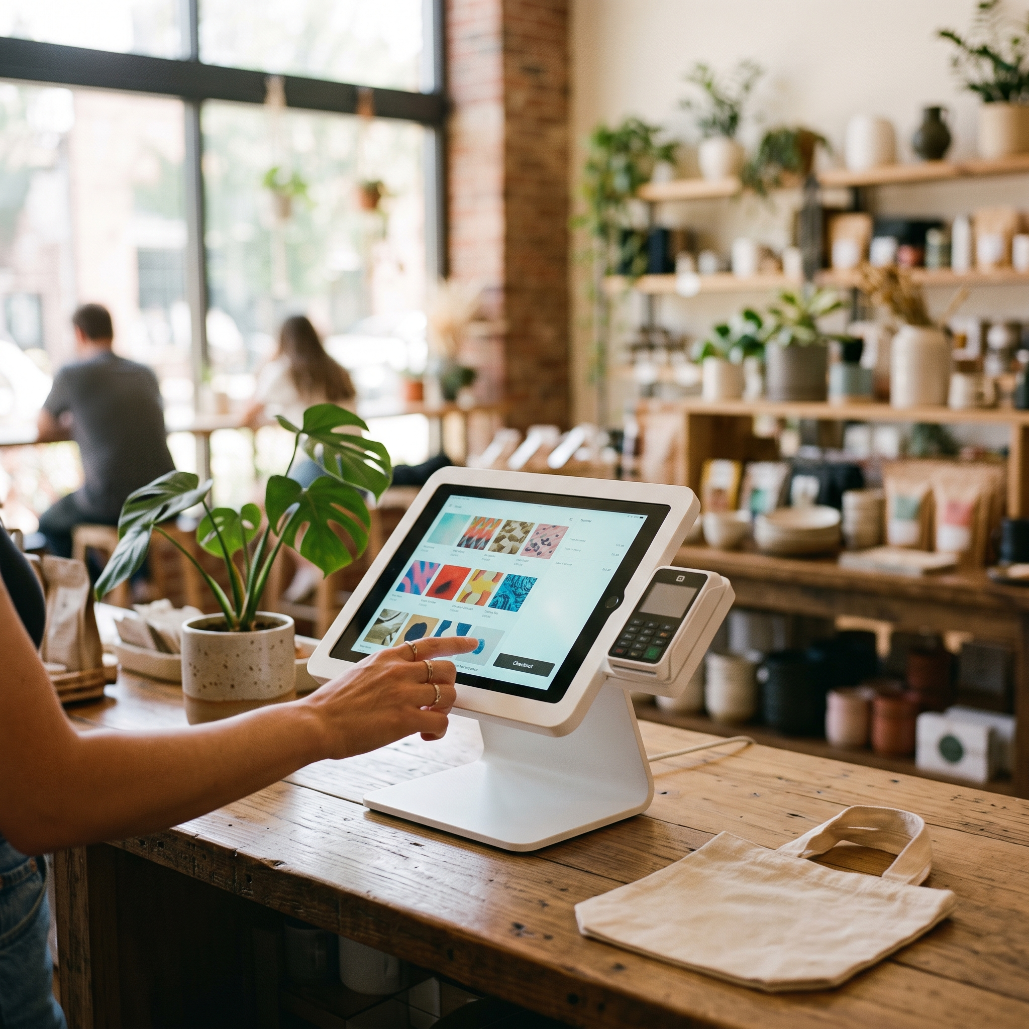 WooCommerce kiosk — self-service checkout in a retail store