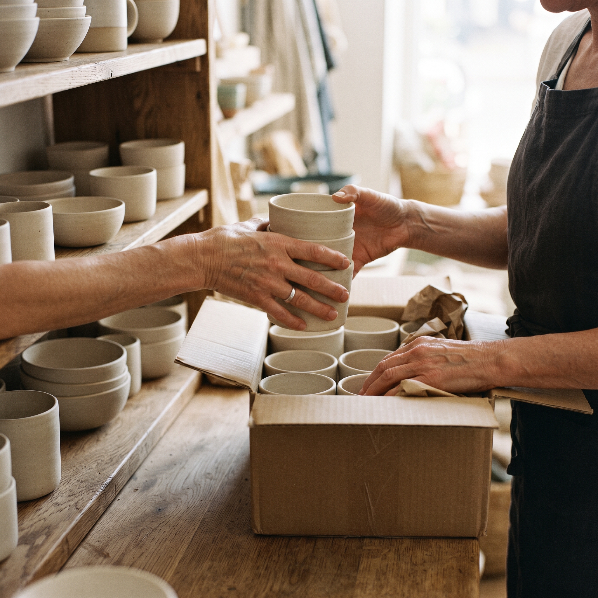 Shop owner stocking opening inventory, the budget line that becomes revenue