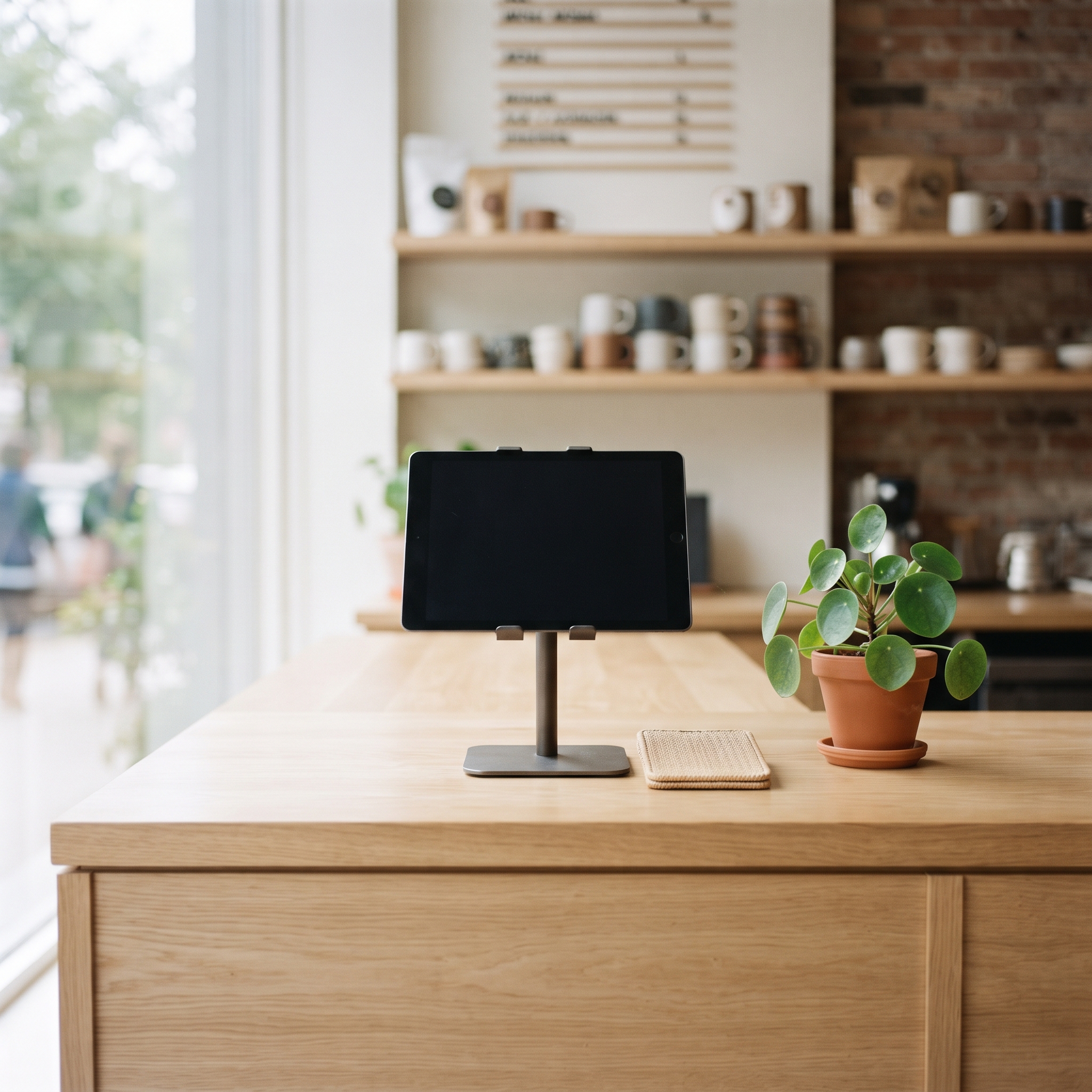 A tidy checkout counter with one tablet, a POS running without workarounds