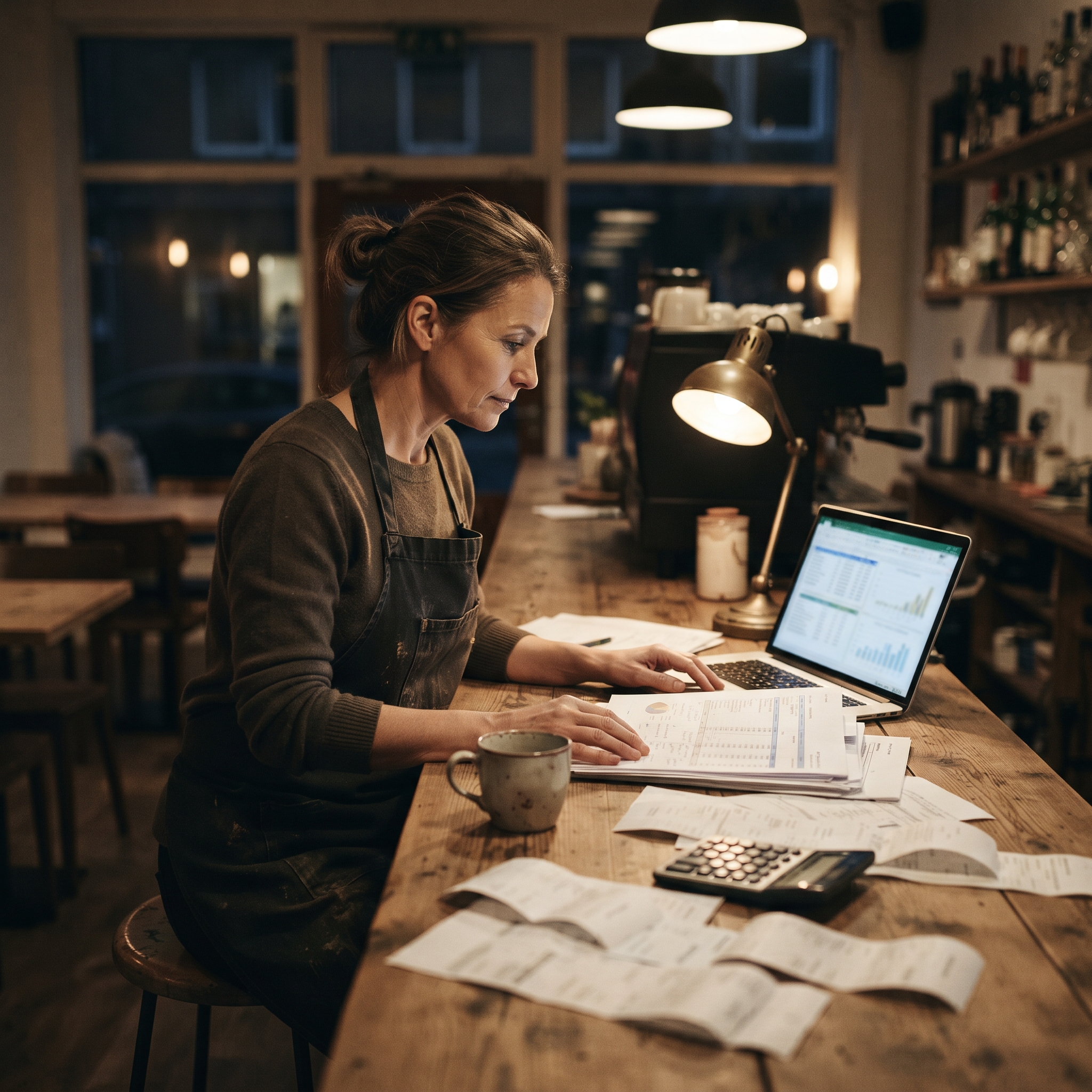 Merchant reconciling sales reports against payouts, the settlement layer of payment infrastructure