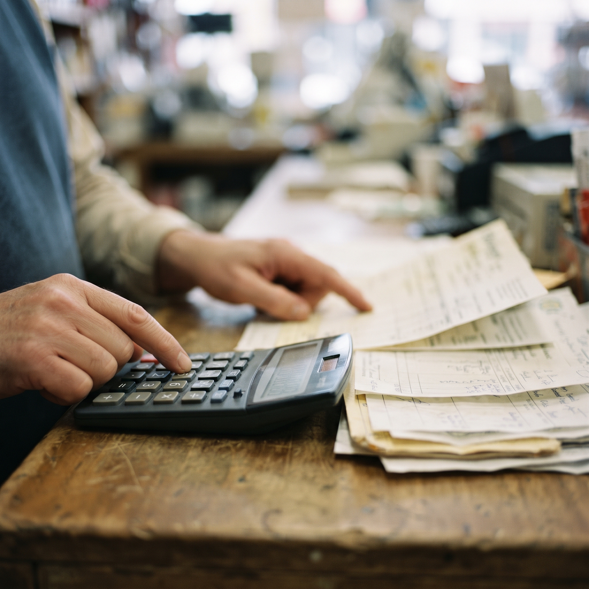 Cálculo de una tasa efectiva a partir de un estado de cuenta comercial con una calculadora