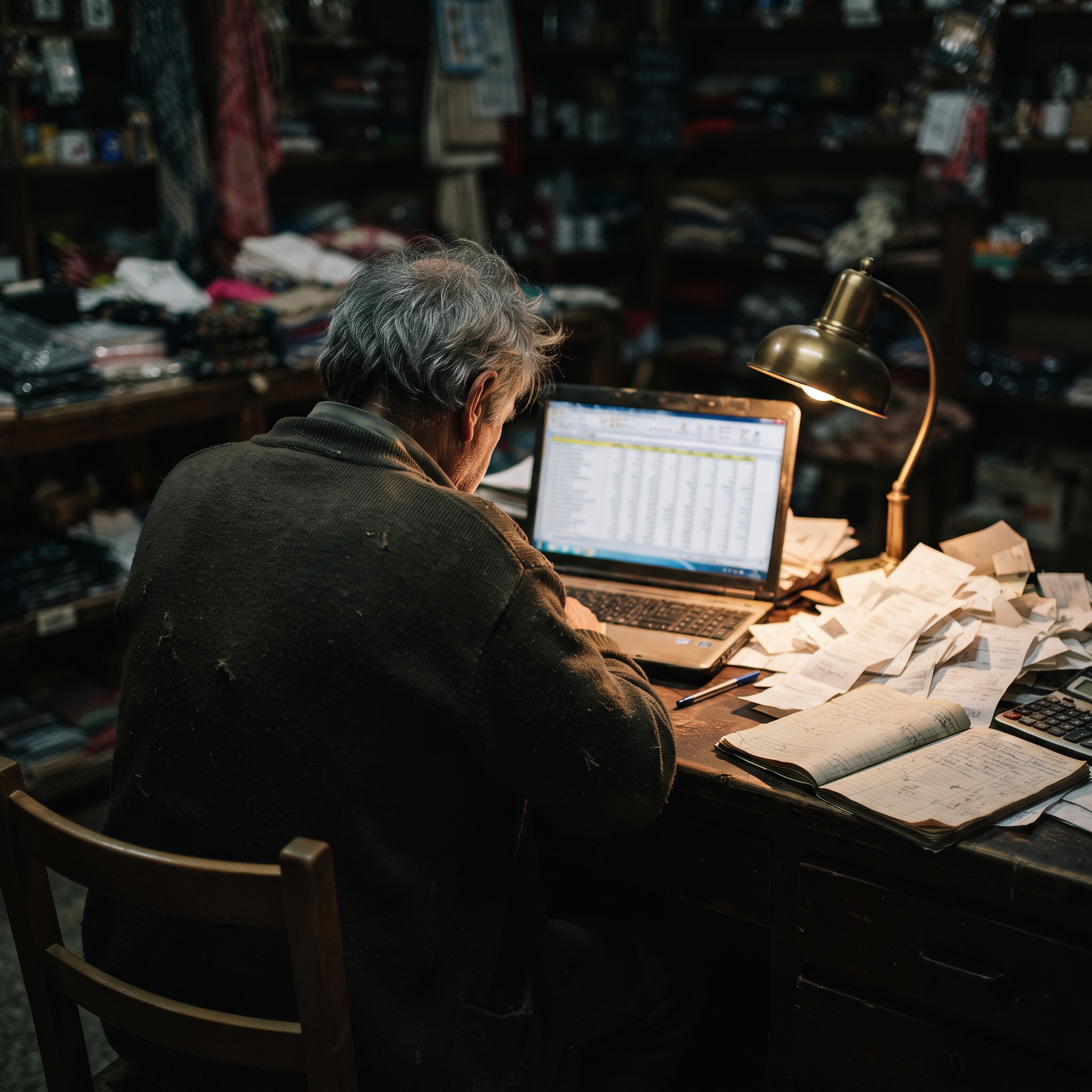 Merchant reconciling sales by hand at night, the hidden cost of POS workarounds