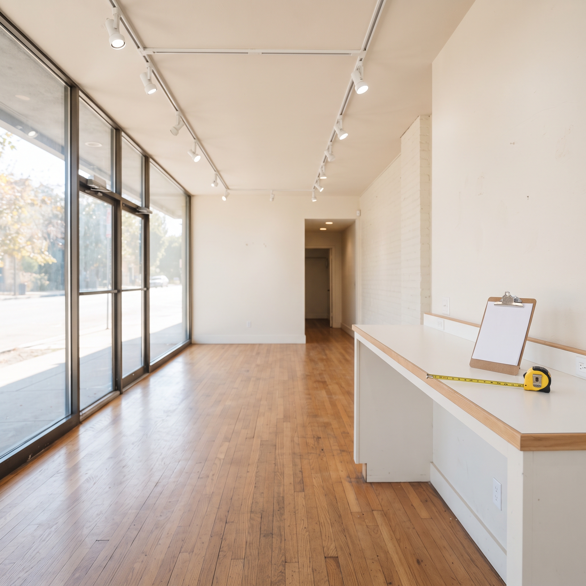 Empty second-generation retail space ready for a low-budget store opening