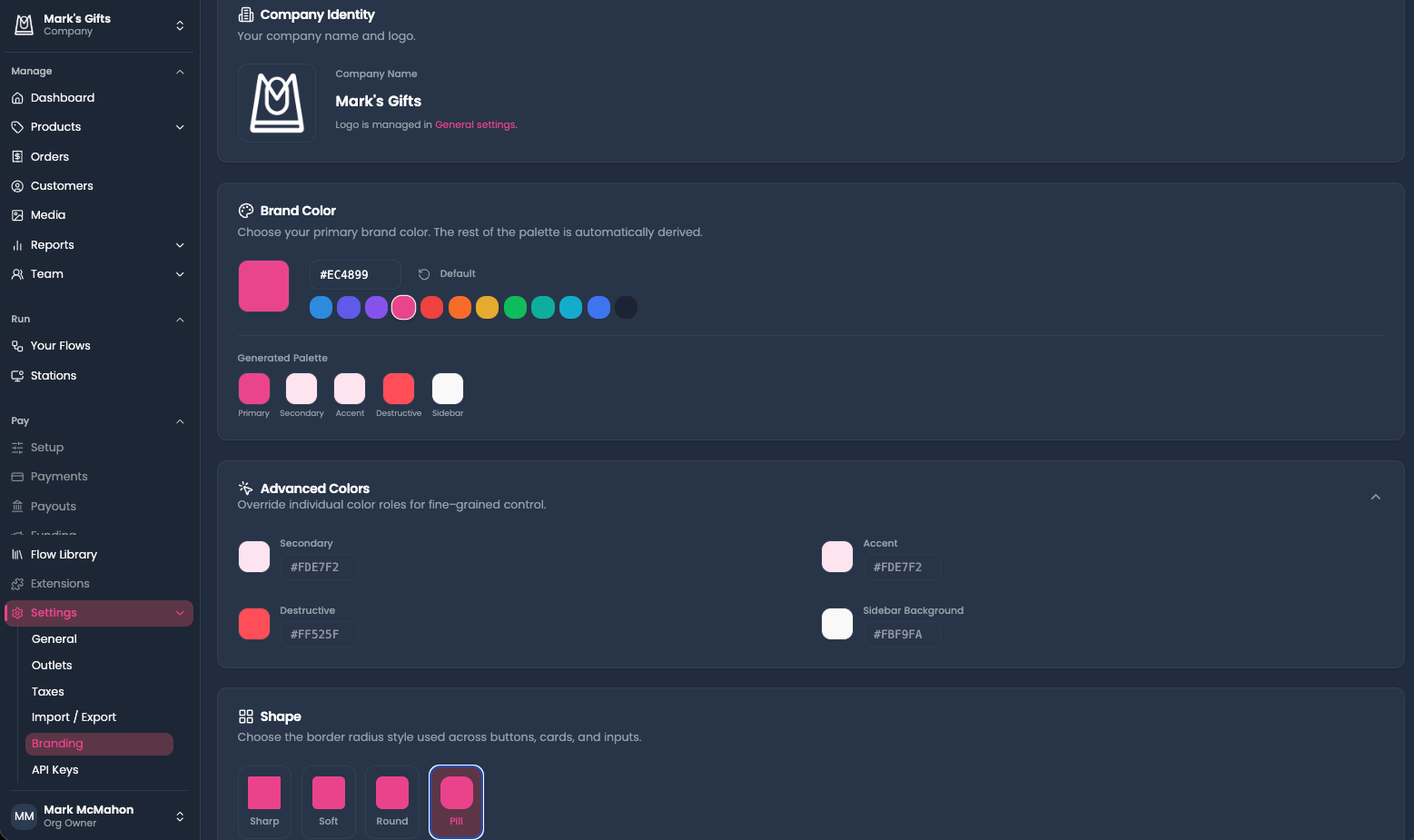 Branding UI