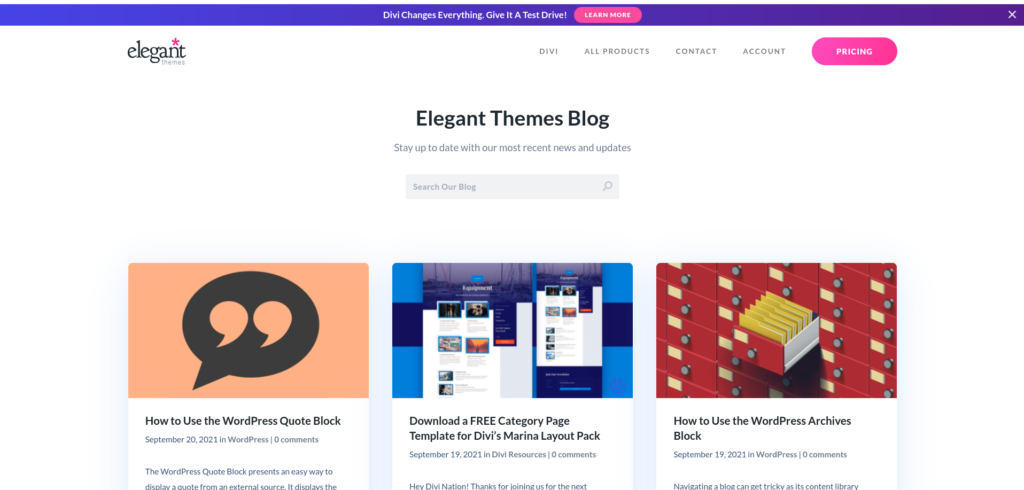 elegant themes blog für woocommerce