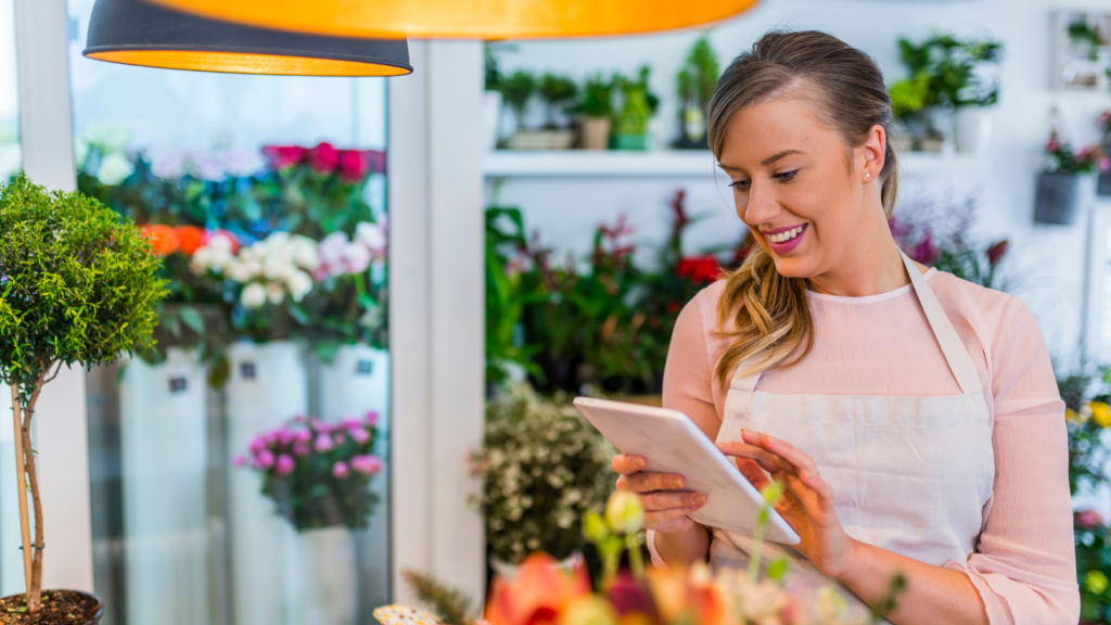 mobile pos or shop owner with a mobile point of sale