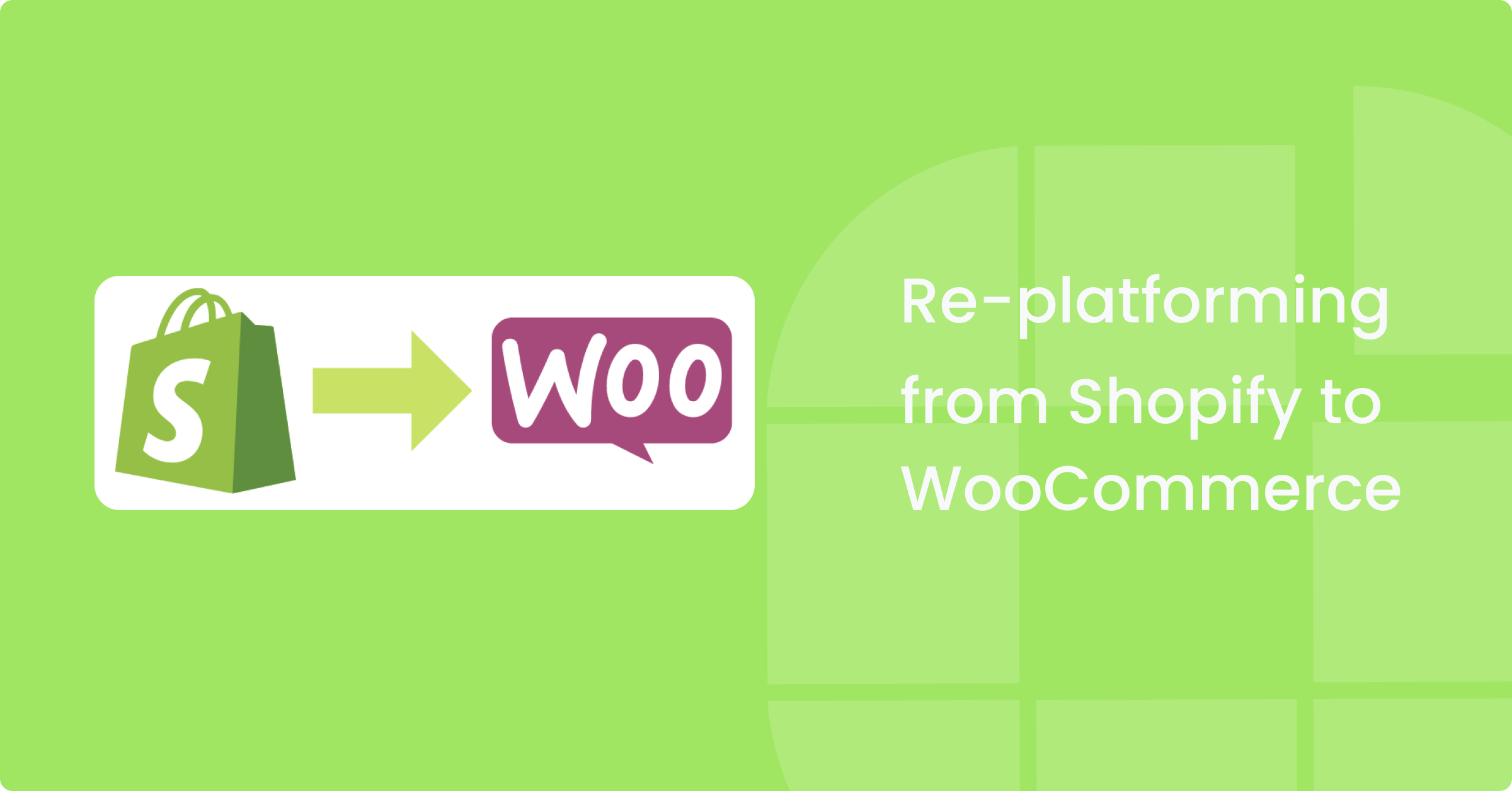 Shopify से WooCommerce पर री-प्लेटफॉर्मिंग