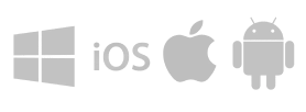 The logo from Android, Mac OS, IOS and Windows
