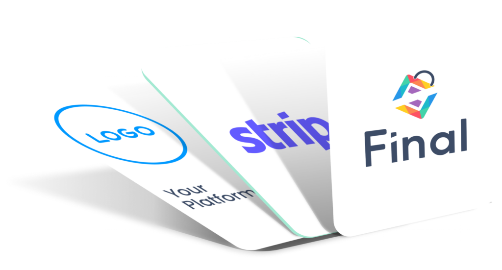 Three boxes showing finals logo, strip logo and your logo