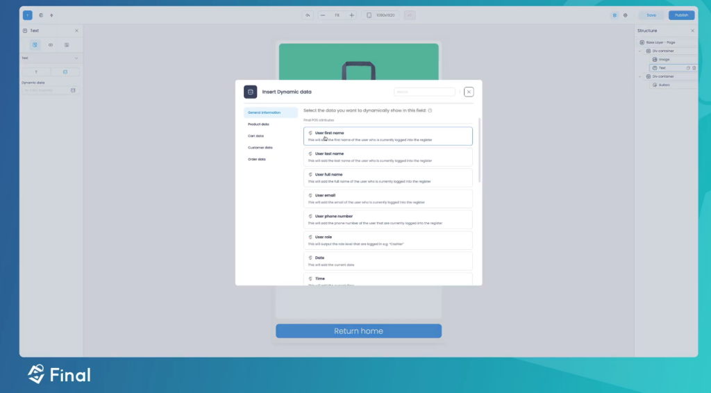 dynamic product data