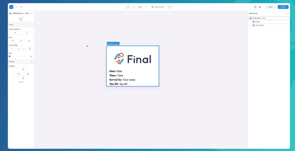 adding logo on receipt